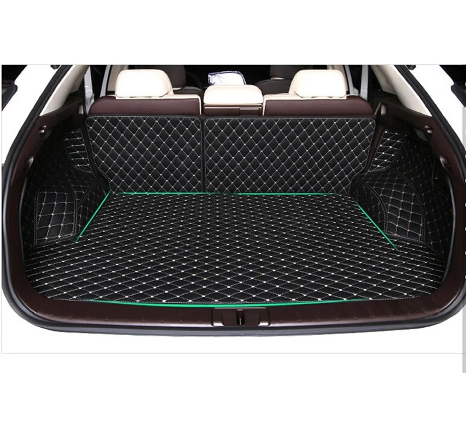 VVBNIN Kompatibel Mit Lexus Für RX 200t 2016 2017, Kofferraummatten, Kofferraumteppiche, Liner-Matte, Kofferraummatte, Schutzschale, Fahrzeugteppich-Zubehör Heckkofferraummatte(Black) von VVBNIN