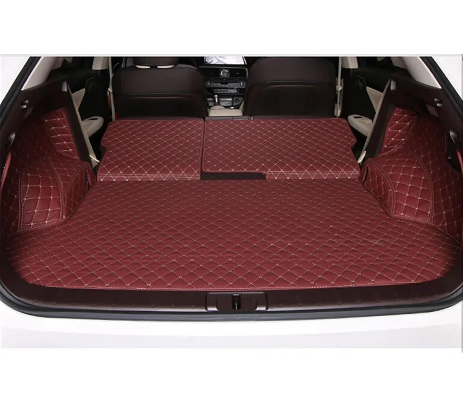 VVBNIN Kompatibel Mit Lexus Für RX 200t 2016 2017, Kofferraummatten, Kofferraumteppiche, Liner-Matte, Kofferraummatte, Schutzschale, Fahrzeugteppich-Zubehör Heckkofferraummatte(Red) von VVBNIN