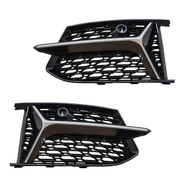 VVBNIN Kompatibel Mit S6 Für RS6 A6 C8 Für SLine 2018 2019 2020 2021 2022 2023 2024 Auto-Frontstoßstangengrill Grillabdeckung Nebelscheinwerferabdeckung Auto Zubehör(Silver) von VVBNIN