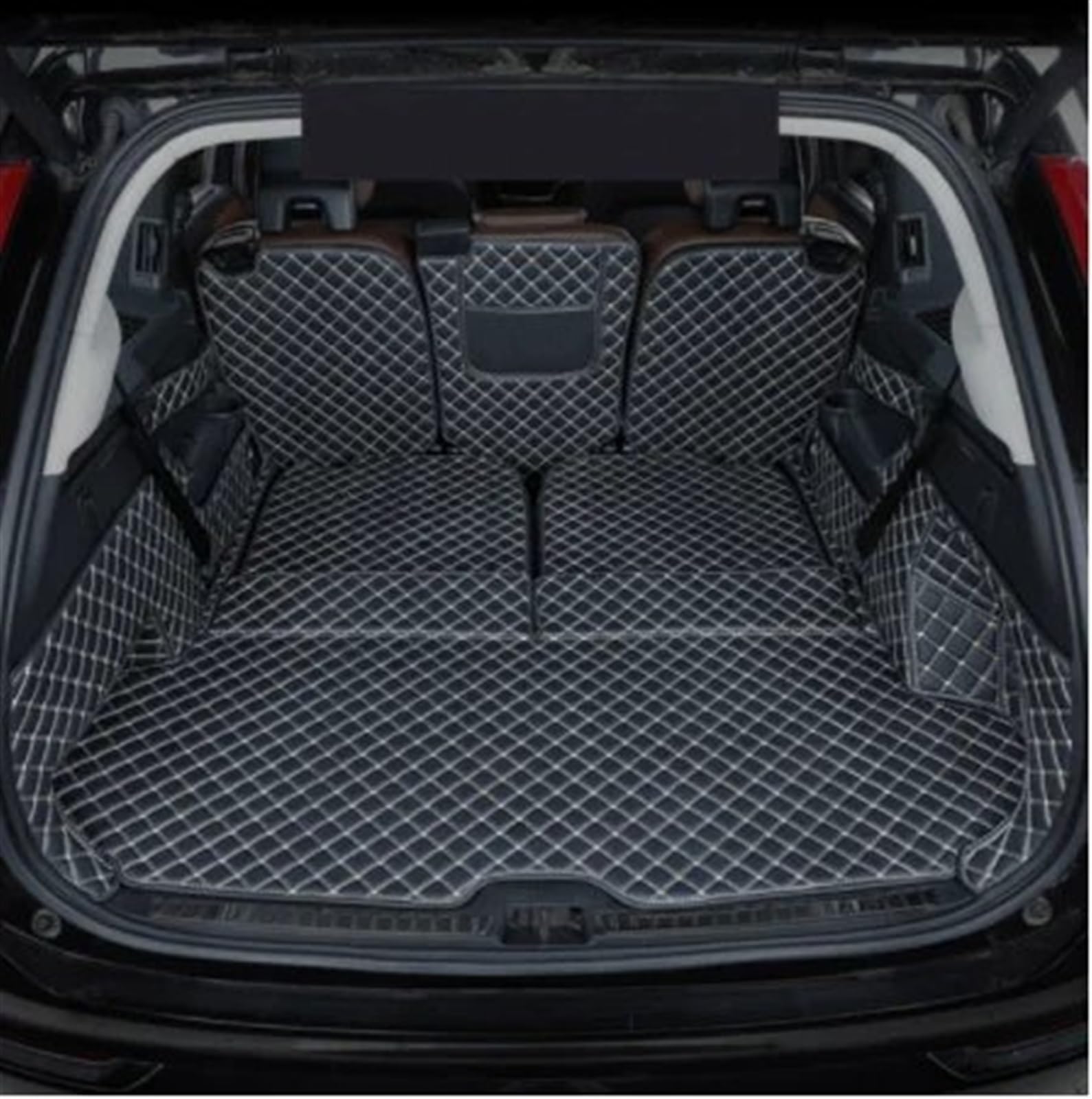 VVBNIN Kompatibel Mit Volvo Für XC90 2015 2016 2017 2018 2019 2020 2021 2022 2023 2024 Kofferraummatte Liner Accesorios Teppiche Auto Alfombrillas Heckkofferraummatte(Black,Size1) von VVBNIN