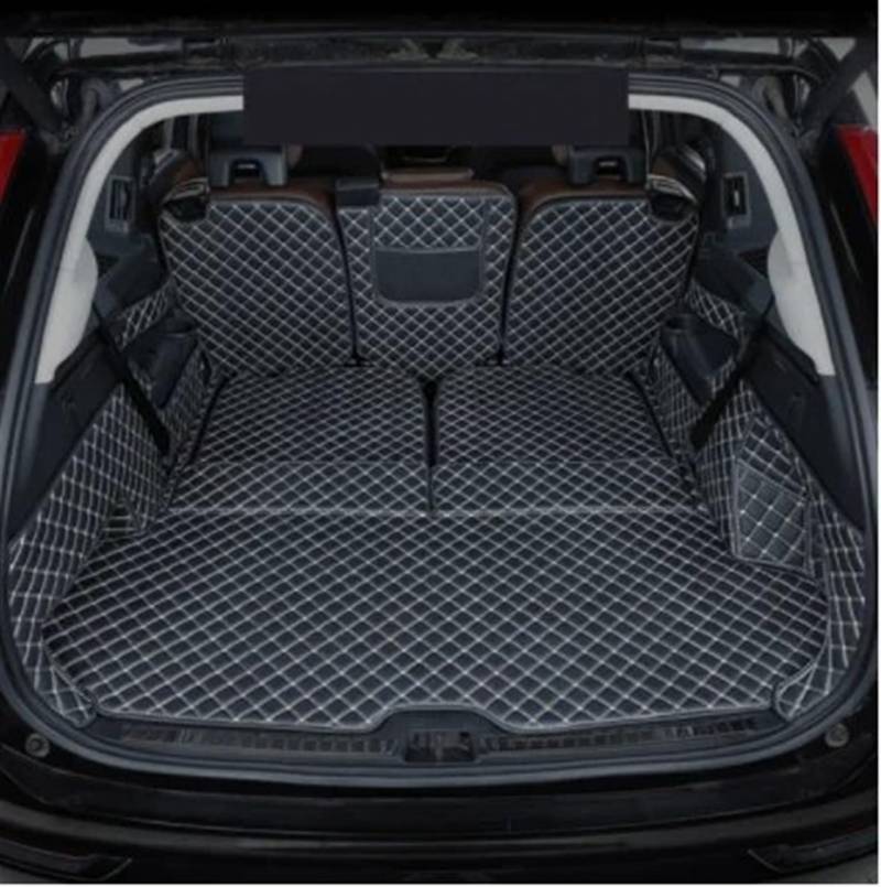 VVBNIN Kompatibel Mit Volvo Für XC90 2015 2016 2017 2018 2019 2020 2021 2022 2023 2024 Kofferraummatte Liner Accesorios Teppiche Auto Alfombrillas Heckkofferraummatte(Black,Size1) von VVBNIN