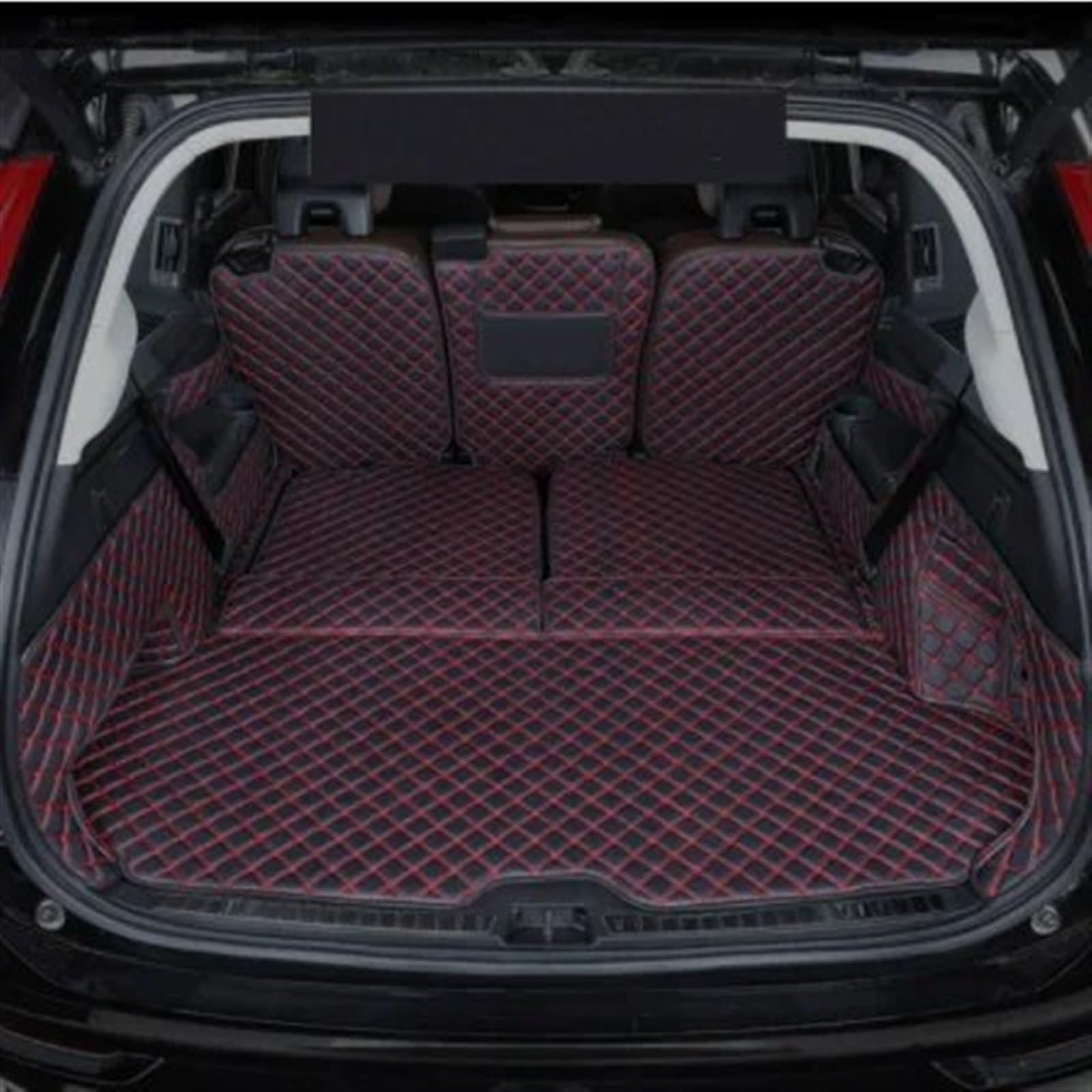 VVBNIN Kompatibel Mit Volvo Für XC90 2015 2016 2017 2018 2019 2020 2021 2022 2023 2024 Kofferraummatte Liner Accesorios Teppiche Auto Alfombrillas Heckkofferraummatte(Red,Size1) von VVBNIN
