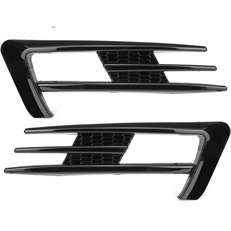 VVBNIN Kompatibel Mit Vw Für Golf MK7 Für GTI 2014 2015 2016 2017 Auto-Nebelscheinwerfer-Kühlergrill Stoßstangengrill Nebelscheinwerferabdeckung 5G0853666E Auto Zubehör(Glossy Black) von VVBNIN