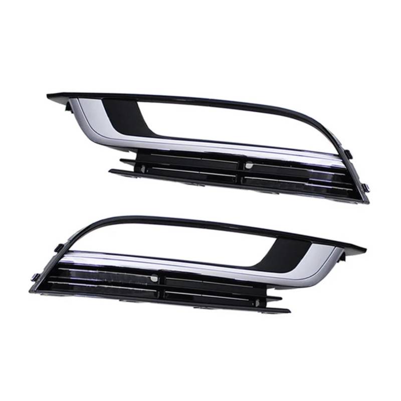 VVBNIN Kompatibel Mit Vw Für Passat Für CC 2013 2014 2015 2016 2017 Frontstoßstangengrill Nebelscheinwerferabdeckung Grill Chromverkleidung 35D853665 35D853666 Auto Zubehör von VVBNIN