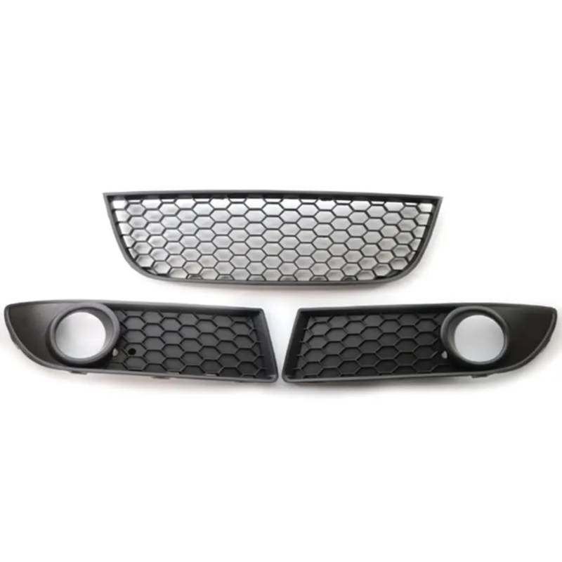 VVBNIN Kompatibel Mit Vw Für Polo Für GTI 2006 2007 2008 2009 Auto Links Rechts Vorne Unterer Stoßfänger Nebelscheinwerfergitter Grill Lüftungsgitter 6Q0853666G Auto Zubehör(1 Set) von VVBNIN
