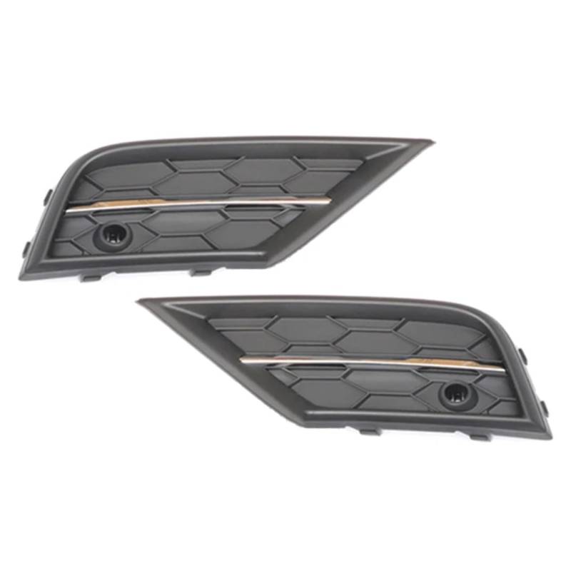 VVBNIN Kompatibel Mit Vw Für Tiguan MK2 2017 2018 2019 2020 2021 5NG853666C Auto Nebelscheinwerfer Gitter Nebelscheinwerfer Grill Lünette Lichtabdeckung 5NG853665C Auto Zubehör(with Hole) von VVBNIN