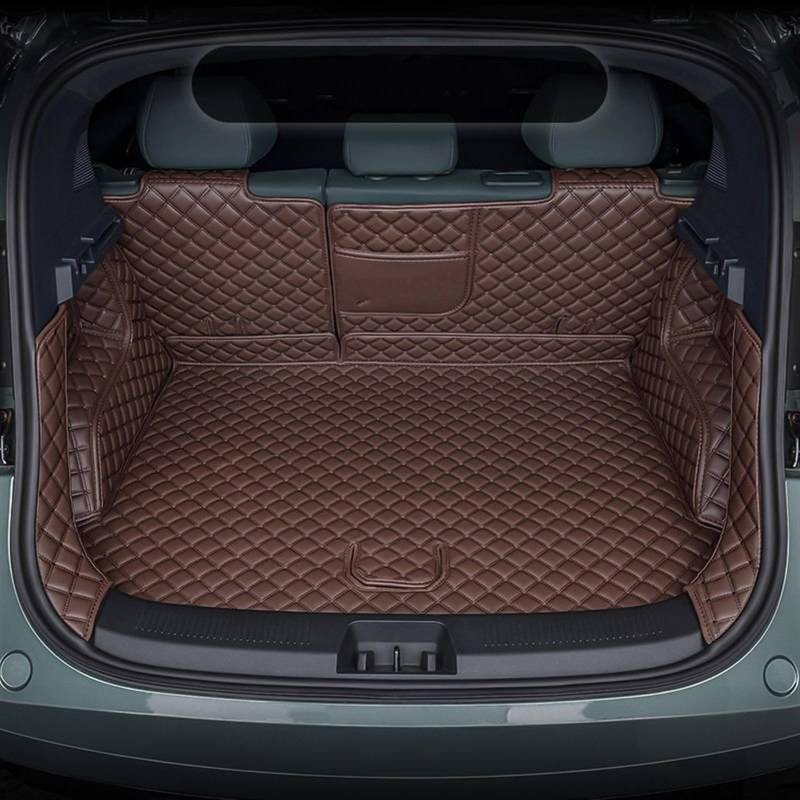 VVBNIN Kompatibel Mit Zeekr Für X 2023 2024 Kofferraummatte Zubehör Kofferraummatte Kofferraumwanne Matte Bodenschutz Schutzablage Fahrzeugteppich Autoauskleidung Heckkofferraummatte(Brown,Size1) von VVBNIN