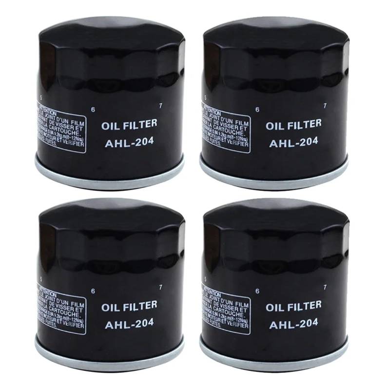 Motorrad Ölfilter for FJS400 FJS600 FSC600 GL1800A GL1800B GL1800HP GL1800HPN GL1800HPNA GL1800HPNM GL1800P CMX250C(4 Pcs) von VVCLUNFR