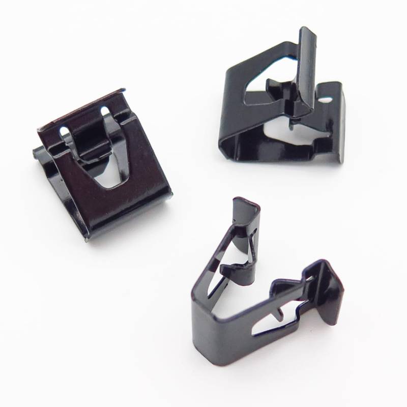 VVO Fasteners- Schwarz Metall-Clips. Heckstoßfänger und Zierleistenbefestigung. Kompatibel mit einigen Volkswagen Polo, (Packung mit 10 Clips) von VVO