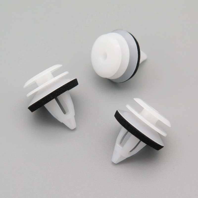 VVO Fasteners- Weiß Kunststoff-Clips. Außen-Windschutzscheibe oder A-Säulenverkleidung. Kompatibel mit einigen Mini Clubman, One, Cooper, Hatch, Countryman, Coupe, Roadster, (Packung mit 10 Clips) von VVO