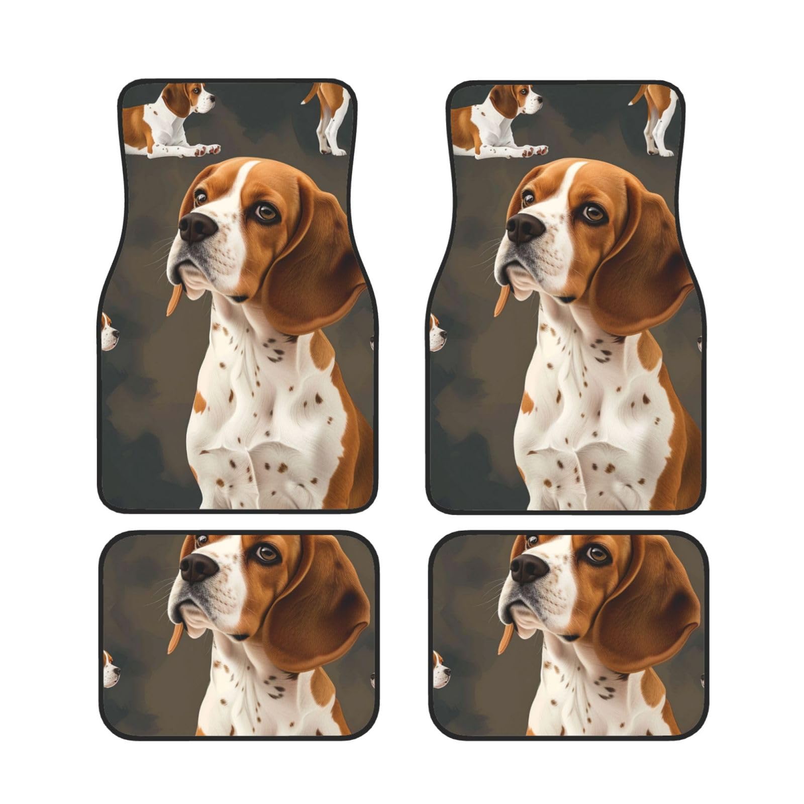 Beagle Dog Bedruckte Auto Fußmatten Set 4-teilig | Fußmatten Schutz für Autos Komplette Sets | Rutschfeste & wasserdichte Automotive Fußmatten Beagle Dog Bedruckte Auto Fußmatten Set 4-teilig | Fußmatten Schutz für Autos Komplette Sets | Rutschfeste & wasserdichte Automotive Fußmatten von VVTDESA