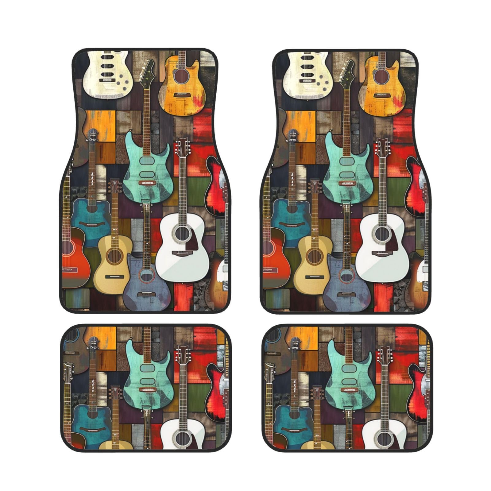 Color Acoustic and Guitars Printed Car Foot Mats Set of 4 Pieces | Floor Mats Protection for Cars Full Sets | Non-Slip & Waterproof Automotive Floor Mats Color Acoustic and Guitars Printed Car Foot Mats Set of 4 Pieces | Floor Mats Protection for Cars Full Sets | Non-Slip & Waterproof Automotive Floor Mats von VVTDESA