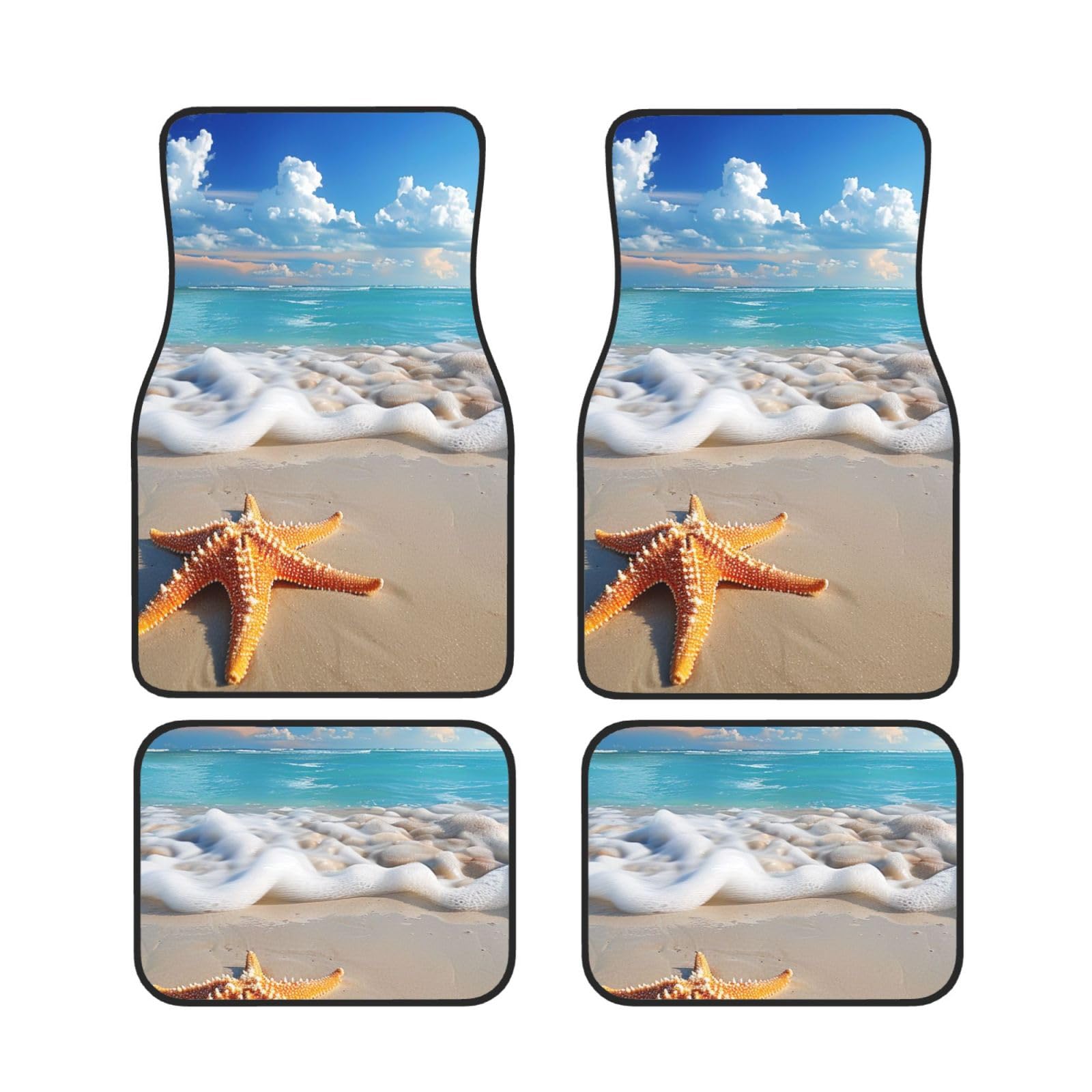Sea Beach Bedruckte Auto Fußmatten Set 4-teilig | Fußmatten Schutz für Autos Komplette Sets | Rutschfeste & wasserdichte Automotive Fußmatten Sea Beach Bedruckte Auto Fußmatten Set 4-teilig | Fußmatten Schutz für Autos Komplette Sets | Rutschfeste & wasserdichte Automotive Fußmatten von VVTDESA