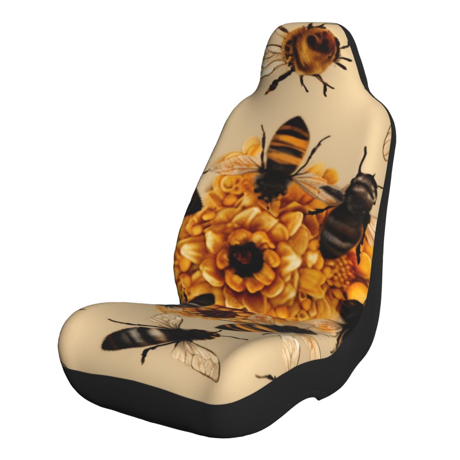 VVTDESA Bedruckte Autositzbezüge mit Honigbienen-Motiv, 1 Stück, schützen Sie Ihre Vordersitze und verbessern Sie Ihren Stil VVTDESA Bedruckte Autositzbezüge mit Honigbienen-Motiv, 1 Stück, schützen Sie Ihre Vordersitze und verbessern Sie Ihren Stil von VVTDESA