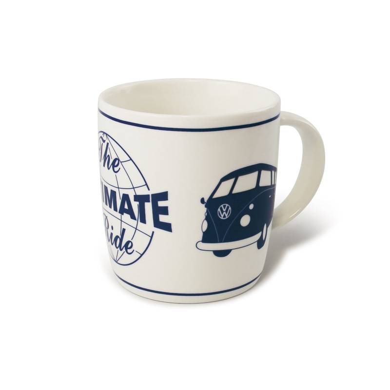 BRISA VW Collection - Volkswagen Große Keramik Kaffee-Tee-Cappuccino-Tasse-Becher-Haferl im T1 Bulli Bus Design (The Ultimate Ride/Weiß) von BRISA