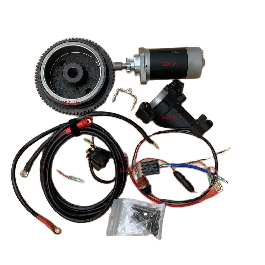 ELEKTROSTART-KIT Kompatibel mit YAMA-HA PARSUN HIDEA 4-TAKT 9,9 PS 12 PS Außenbordmotor Anlasser Schwungrad Ladespule Schalter Relais ELEKTROSTART-KIT Kompatibel mit YAMA-HA PARSUN HIDEA 4-TAKT 9,9 PS 12 PS Außenbordmotor Anlasser Schwungrad Ladespule Schalter Relais von VWAUGDKPS