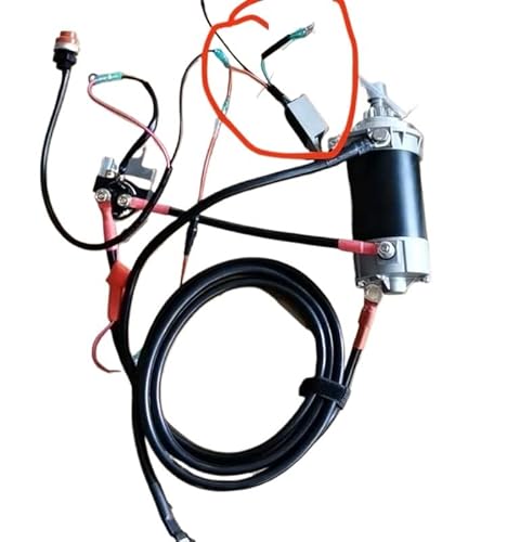 Elektrostarter-Umrüstsatz, kompatibel mit Tohat-su 15 PS, 20 PS, 30 PS, 40 PS, 50 PS Außenbordmotor, Anlasser, Relais, Kabel, Gleichrichter Elektrostarter-Umrüstsatz, kompatibel mit Tohat-su 15 PS, 20 PS, 30 PS, 40 PS, 50 PS Außenbordmotor, Anlasser, Relais, Kabel, Gleichrichter von VWAUGDKPS
