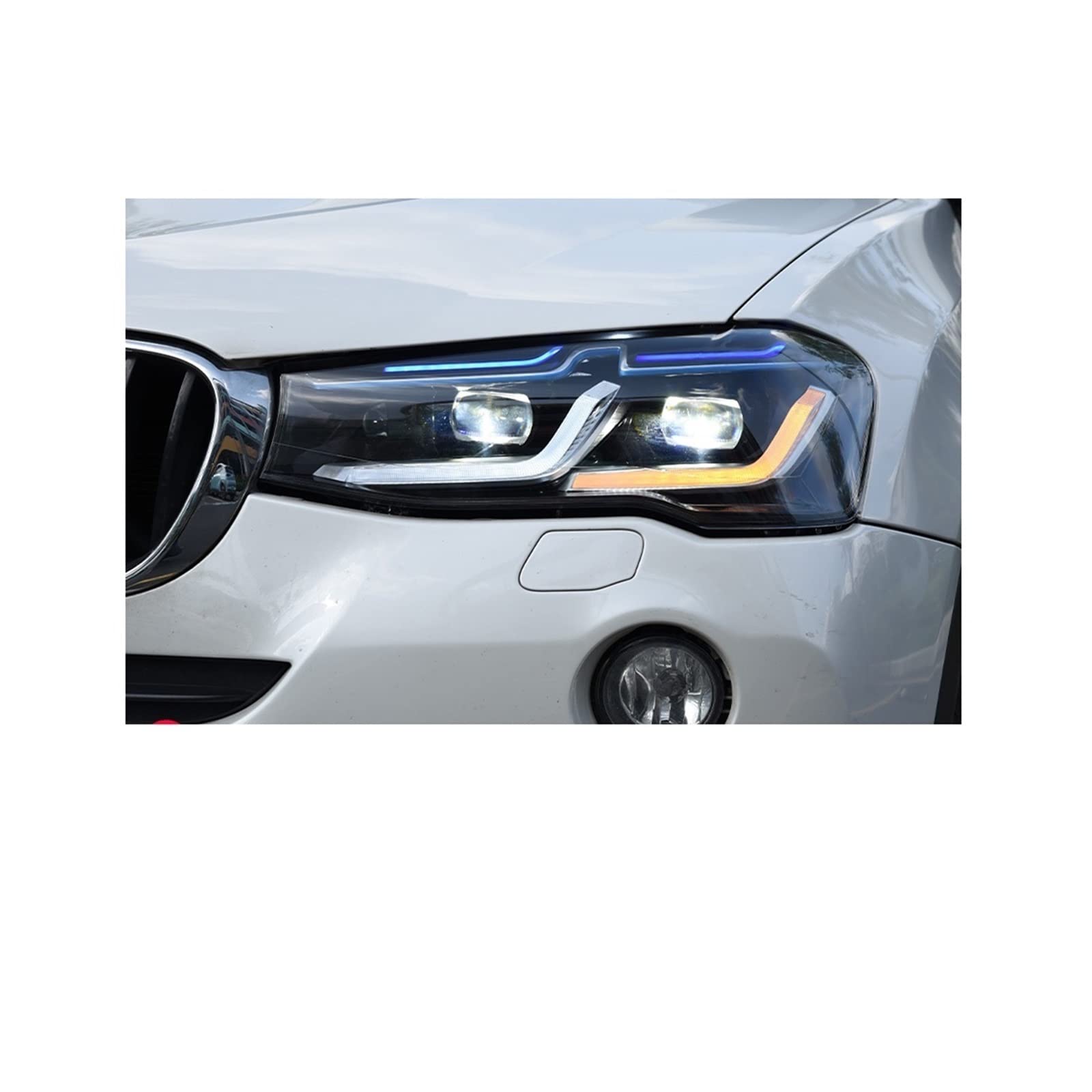 VWAUGDKPS Scheinwerfer kompatibel mit X3 F25 2010-2017 X4 F26 LCI LED DRL Blinker Fernlicht Projektor Bifokallinse (2010-2013) von VWAUGDKPS