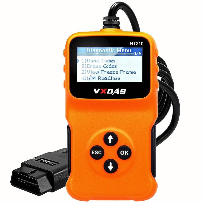 VXDAS OBD2 Scanner Car Diagnostic Scan Tool Check Engine Light Universal OBDII Code Reader, Smog Check of All CAN Fault Car After 1996 von VXDAS