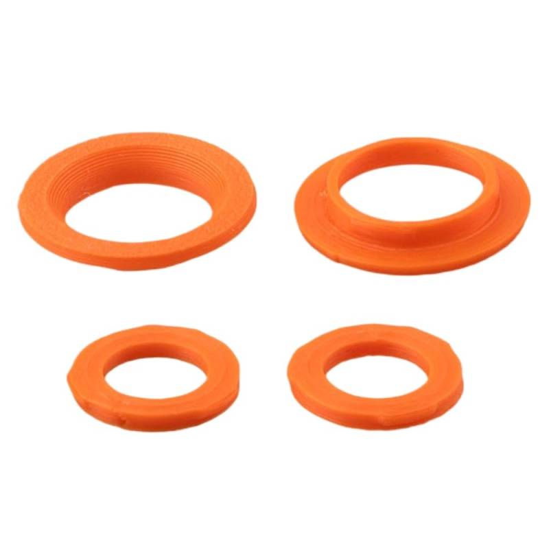 Colored Deckring -Bremssattelkit für 4 Kolben -Bremssättel kompatibel mit MT7 Mehrfachfarbe für die Fahrradwartung(Orange) von VXNNZLOK