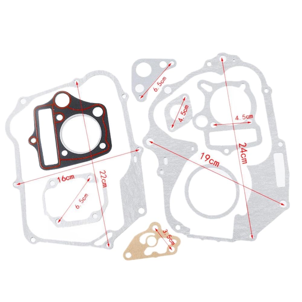 Horizontaler Motordichtung für 70ccm 90ccm 110cc 125cc Dirt Bikes ATVs kompatibel mit Lifan Kayo(70cc set) von VXNNZLOK