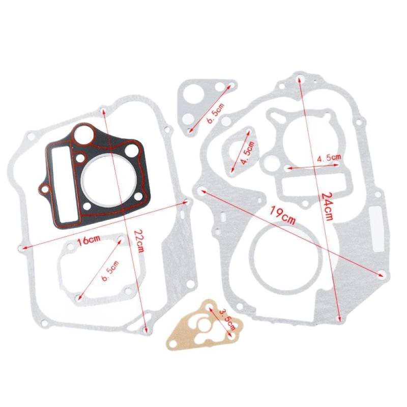 Horizontaler Motordichtung für 70ccm 90ccm 110cc 125cc Dirt Bikes ATVs kompatibel mit Lifan Kayo(70cc set) von VXNNZLOK