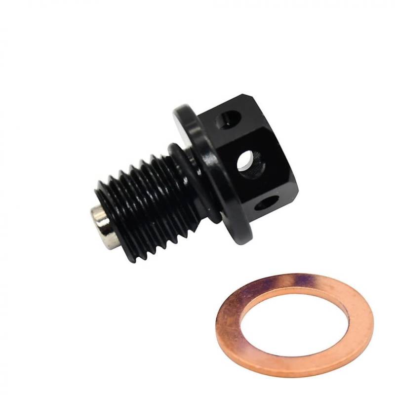 M12X1.5 Magnetische Motoröl -Abflussstecker mit Waschmitteldichtung kompatibel mit Pit -Dirt -Fahrrädern(Black) von VXNNZLOK