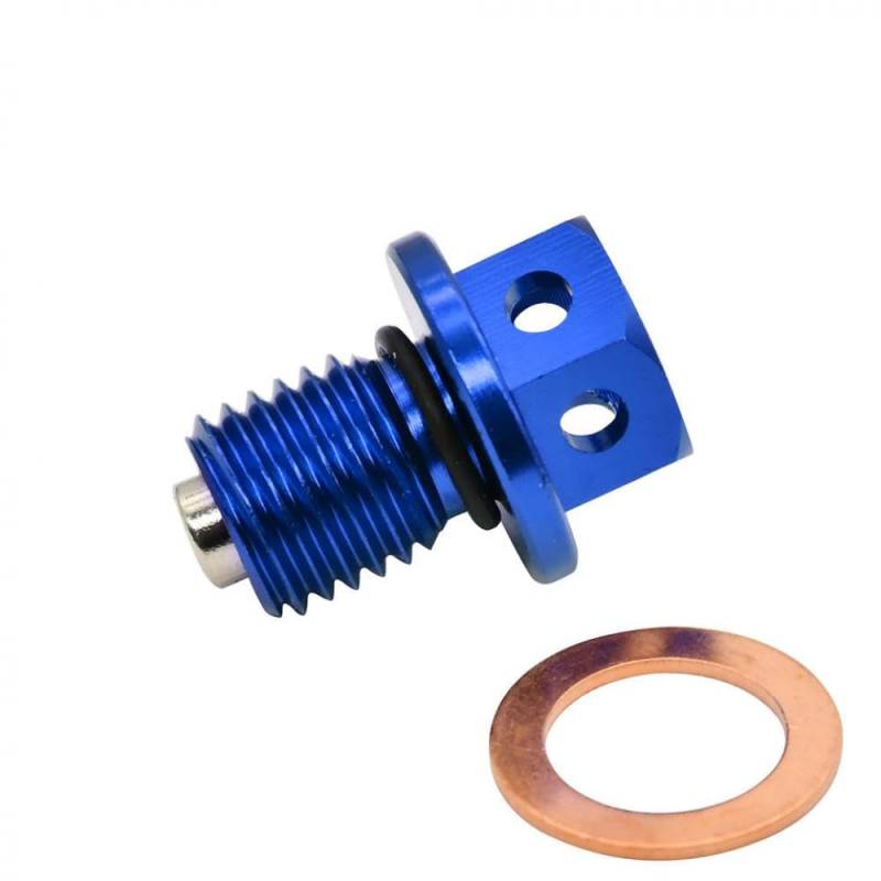 M12X1.5 Magnetische Motoröl -Abflussstecker mit Waschmitteldichtung kompatibel mit Pit -Dirt -Fahrrädern(Blue) von VXNNZLOK