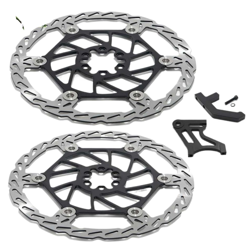 Übergroße 220 mm 250 mm vorne und hintere Bremsscheiben Rotoren und Klammer kompatibel mit leichten x lbx x160 x260 kke(250mm front disc) von VXNNZLOK