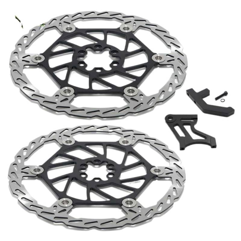 Übergroße 220 mm 250 mm vorne und hintere Bremsscheiben Rotoren und Klammer kompatibel mit leichten x lbx x160 x260 kke(250mm front disc) von VXNNZLOK