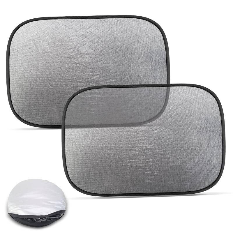 VZXZXE 2 Stück Sonnenschutz Auto Baby mit UV Schutz, Auto Sonnenblende (Kein Zusätzlicher Kleber Oder Saugnapf Erforderlich), Auto Sonnenschutz Baby 53cm x 35.5cm von VZXZXE