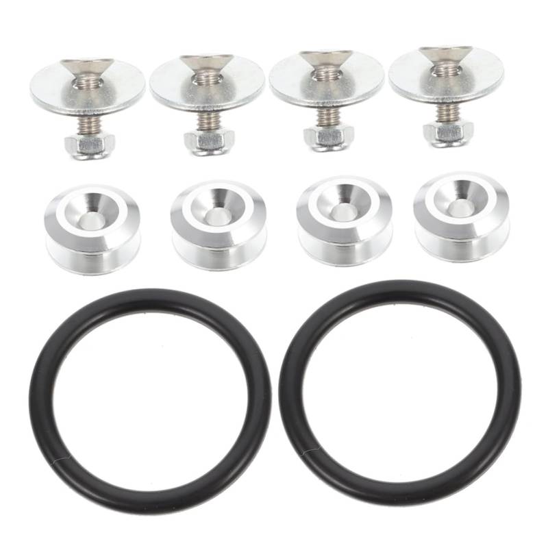 Vaguelly 1 Satz Stoßstangenbefestigungsschnalle Befestigungselemente Zubehör Retainer freigeben Clips verriegeln Stoßfängerbefestigungen Stoßfänger-Schnellspanner Aluminiumlegierung Silber von Vaguelly