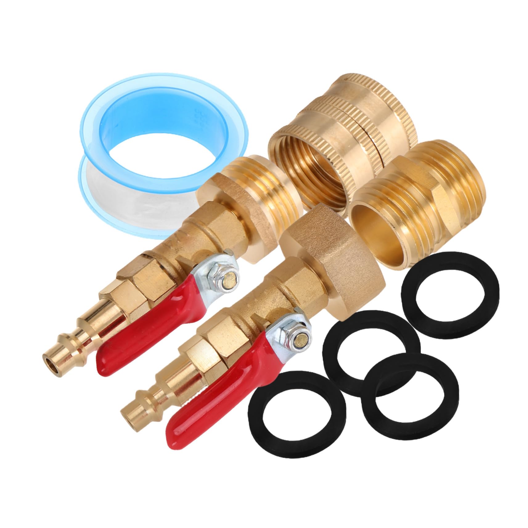Vaguelly 1 Satz Verbindungsset aus Messing Adapter für Luftkompressor und Gartenschlauch Aufsatz für Sprinkler-Ausblaskompressor rv ausblasadapter winterfest machen Plastik Vaguelly 1 Satz Verbindungsset aus Messing Adapter für Luftkompressor und Gartenschlauch Aufsatz für Sprinkler-Ausblaskompressor rv ausblasadapter winterfest machen Plastik von Vaguelly