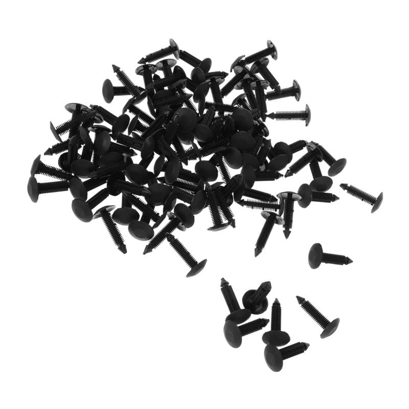 Vaguelly 100 Stück Werkzeug Zum Entfernen Von Befestigungselementen Schrauben Kabelbinder Hardware-muttern Tacks Für Mauer Auto Bolzen Drahtklemme Stoßstangenstecker Plastik Schwarz von Vaguelly