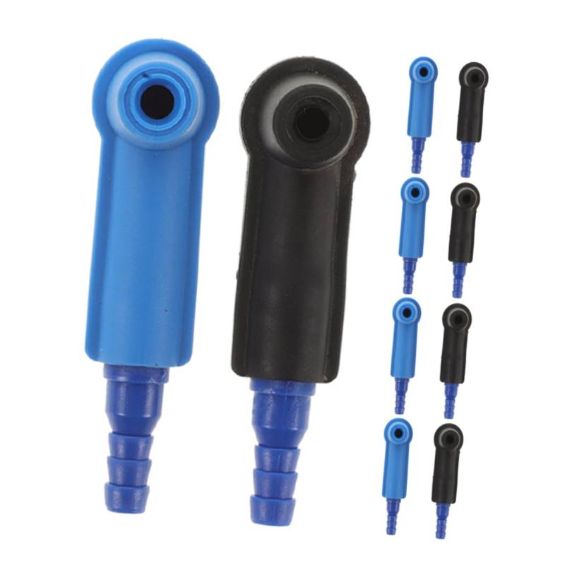 Vaguelly 12 Stück Bremsflüssigkeitsanschluss Bremsentlüftungsadapter Bremsflüssigkeitsentlüftungsanschluss Bremsschlauch Adapter Entlüftungswerkzeuge Plastik von Vaguelly
