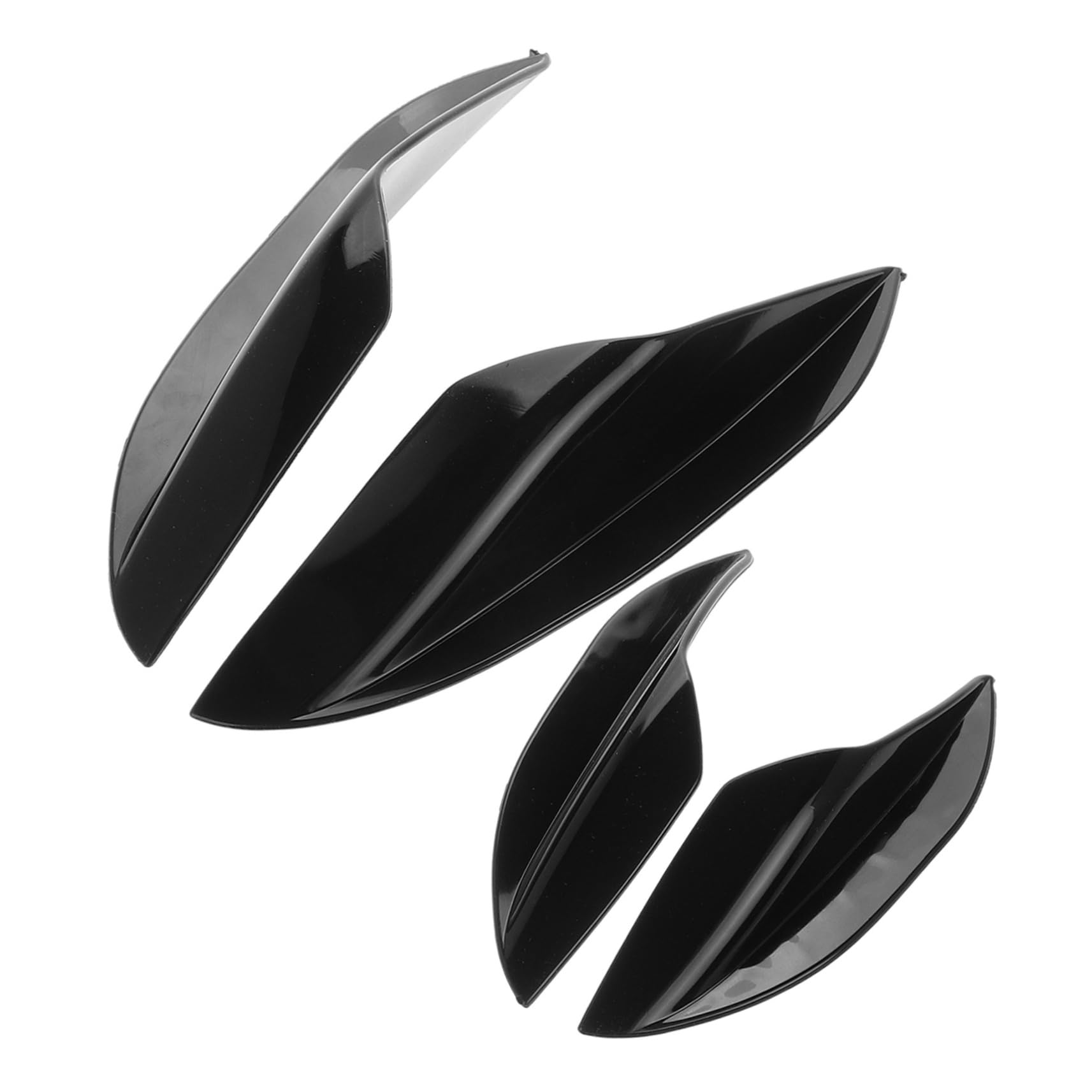 Vaguelly 2 Paare Kohlefaserluftmesser -Deflektor Fahrzeugspoiler Außenzubehör Auto-Spoiler-Canards-Kit Automobilzubehör Autodekorationsspoiler Heckspoiler Spoiler (Automobile) PVC Schwarz von Vaguelly