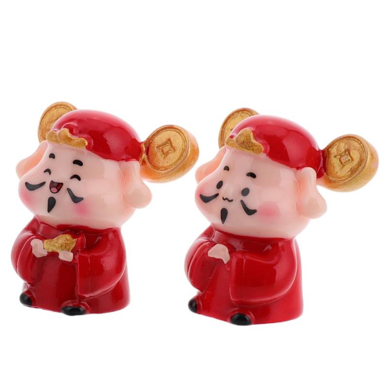 Vaguelly 2 Stück Auto Ornamente Chinesische Feng Shui Ornamente Chinesisches Neujahr Schreibtisch Ornamente Auto Armaturenbrett Ornament Auto Innendekoration Auto Armaturenbrett von Vaguelly