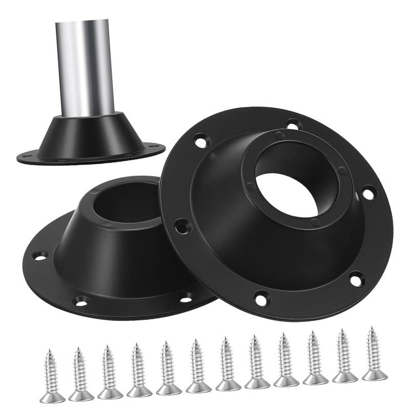 Vaguelly 2 Stück Basishalterung Für Den Wohnmobiltisch Montieren Halterung Für Tischbeinbasis Für Wohnmobile Tischhalterung Falten Unterstützung Sockel Tischbasis Ersatz Black Aluminium von Vaguelly