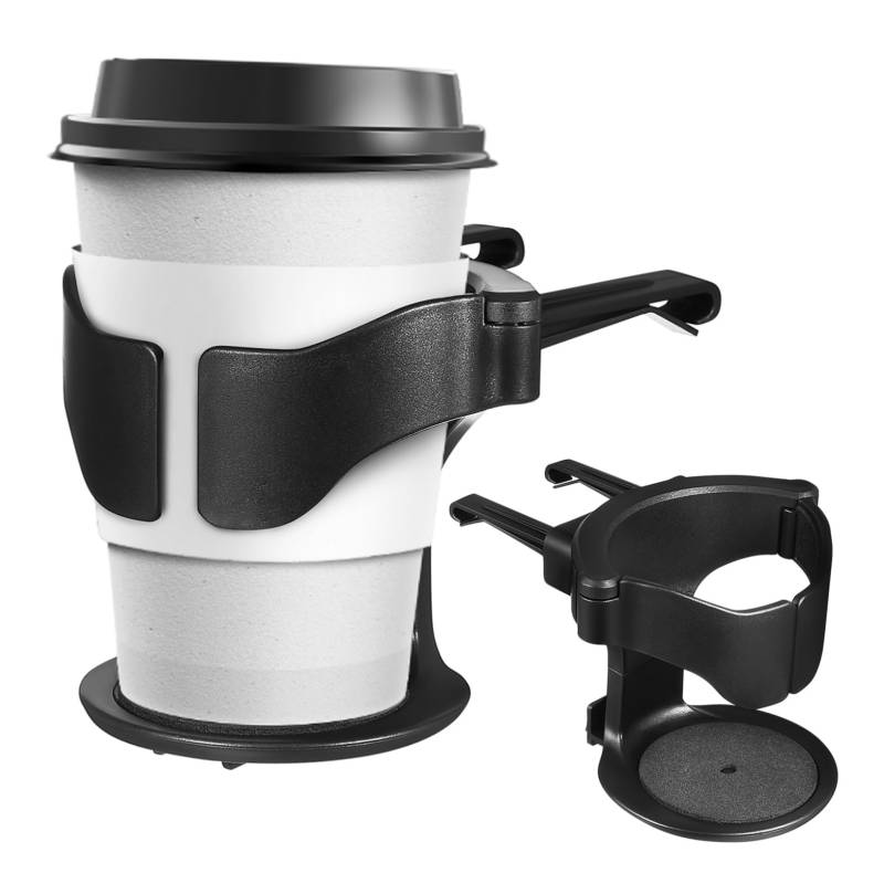 Vaguelly 2 Stück Getränkehalter Im Auto Luft Universal- Kaffee Reisebecher Flasche Tassenhalter Auto Tasse Auto-Becher-Organizer-Halter Auto Getränkehalter Black Plastik von Vaguelly