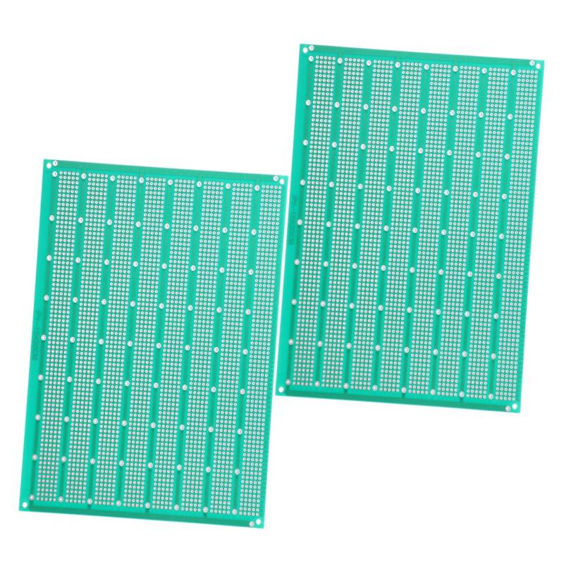Vaguelly 2 Stück Leiterplatte Elektronikplatine Leiterplatte Prototyp Leiterplatte Prototyping Platine Protoboard Leiterplatte Einseitige Leiterplatte Prototypenplatine Grüne Fr von Vaguelly