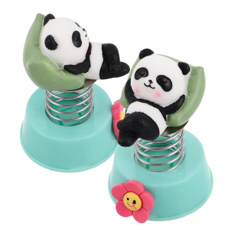 Vaguelly 2 Stück Ornamente Für Autos Autodekoration Panda Auto Armaturenbrett Wackelkopf Panda Auto Ornament DIY Armaturenbrett Auto Niedliche Auto Dekorationen von Vaguelly