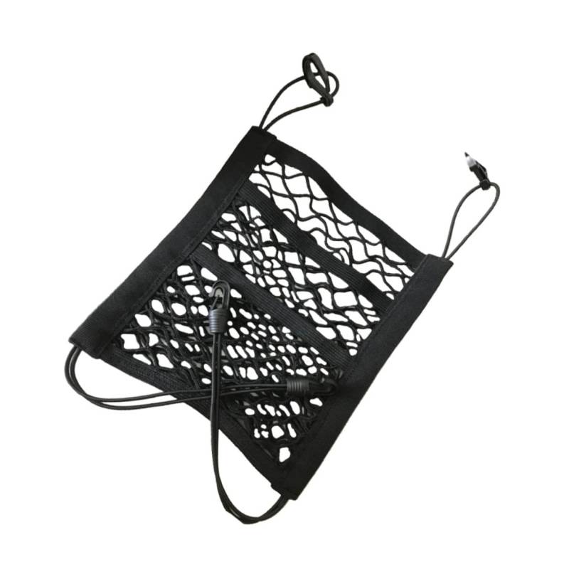Vaguelly 3Schicht Lagiger Auto Rücksitz Netzorganisator Multifunktionale Aufbewahrungslösung für Armlehnen Praktischer Stopp für Haustiere Strapazierfähiges Material Schwarz von Vaguelly