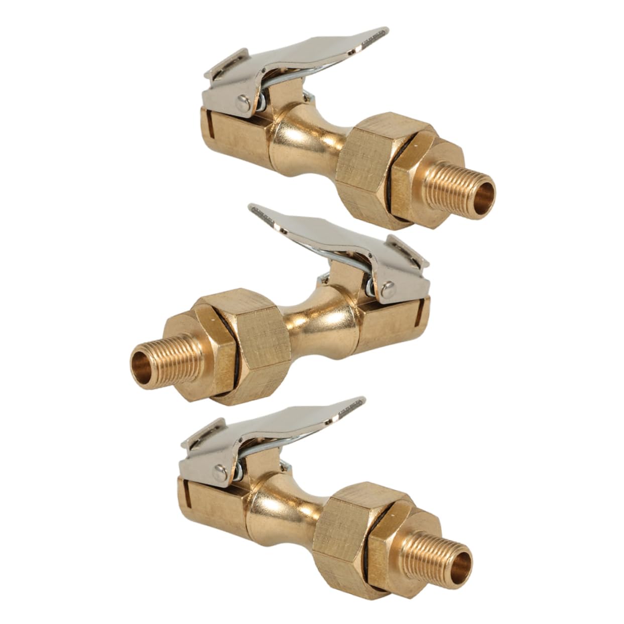 Vaguelly 3Stücke Teiliges Reifenluft Kit Locking Air für LKW Wohnmobile Autos Kompressoren Robustes Kupfermaterial Schnelles Aufblasen von Reifen Vielseitig Einsetzbar von Vaguelly