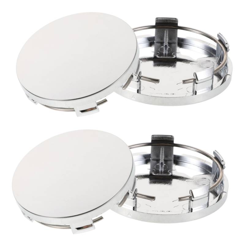 Vaguelly 4 Stücke Reifen Hub Cap Rad Kappen Center Cap Radkappe Auto Teile Hub Caps Silber Metall von Vaguelly