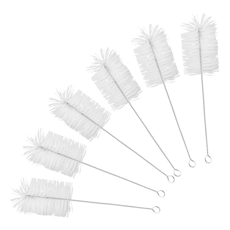 Vaguelly 6Stücke Teiliges Flaschenreinigungset Mit Langem Edelstahlborsten Bürsten Für Gründliche Reinigung Von Milchflaschen Babyflaschen Und Weiteren Behältern Für Haushalt von Vaguelly
