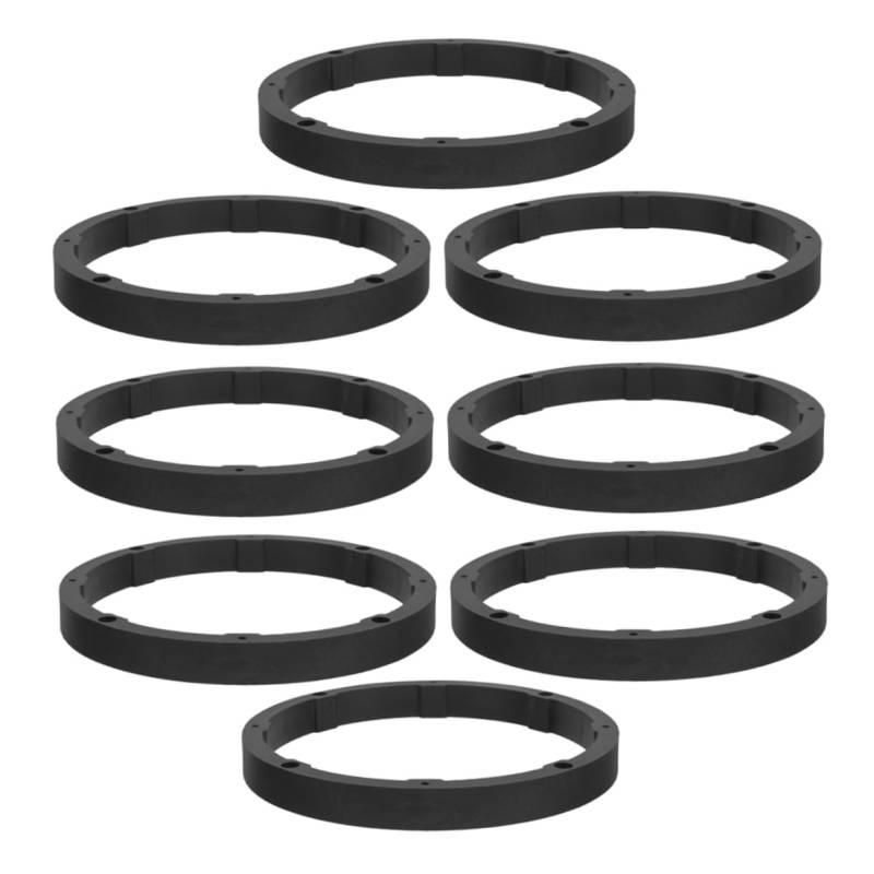 Vaguelly 8 Stück Car-Audio-Lautsprecherpad Auto-Lautsprecher-Adapter schwarzer Montage-Distanz-Adapterring metra Lautsprecher Distanzring Hochtöner zangc PVC Black von Vaguelly