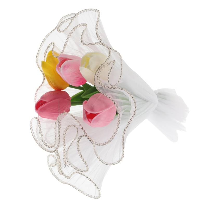 Vaguelly Auto Tulpenstrauß Tulpen Mini Tulpen Dekoration Blumen Autozubehör Süßes Auto Zubehör Luxus Auto Armaturenbrett Strauß Tulpen Auto Ornament Mini Tulpen Auto Auto von Vaguelly
