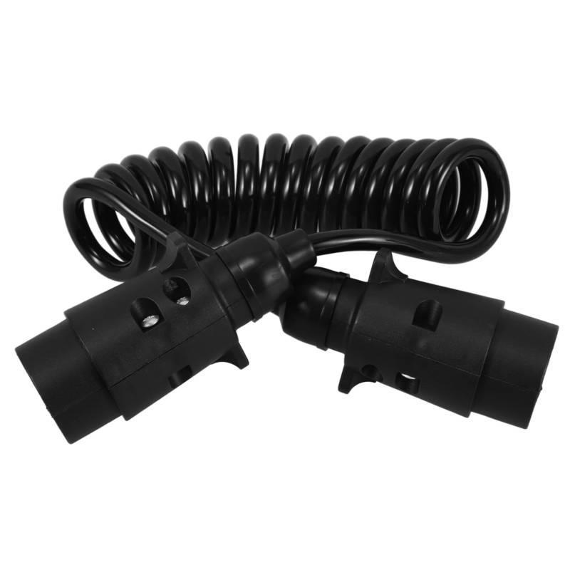 Vaguelly Steckeradapter für Anhängerbeleuchtung Poliger Anhänger Anschlusskabel Verstellbare Kabellänge für Wohnmobile und Lkws Vielseitige Anwendung Zuverlässige Verbindung von Vaguelly