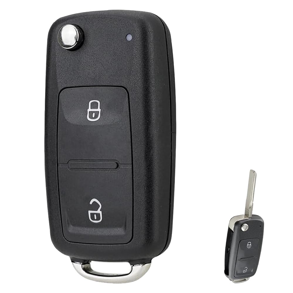 Volkswagen Schlüsselhülle für Amarok, T5, Transporter, Polo, Golf, T4, T6 - 2 Tasten Autoschlüssel für VW und Seat Ibiza Volkswagen Schlüsselhülle für Amarok, T5, Transporter, Polo, Golf, T4, T6 - 2 Tasten Autoschlüssel für VW und Seat Ibiza von Vailikey