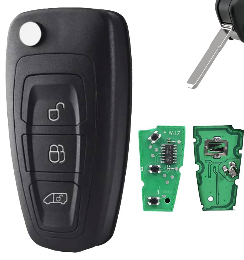 433 MHz 3 Tasten 4D-63 80 Bit Transit Custom MK8 Focus Galaxy Tourneo Schlüsselanhänger Ford S-max C-max Schlüssel für Ford Mondeo Schlüsselanhänger Ford Transit Connect Schlüssel von Vailikey